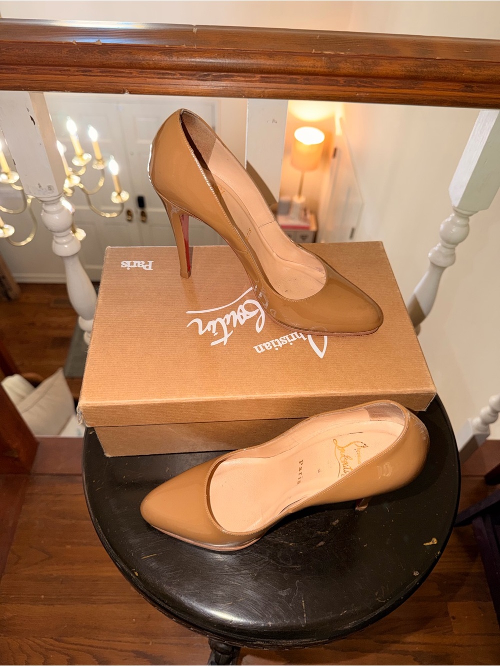 Christian Louboutin décolleté 868 100 Patent Calf Camel
